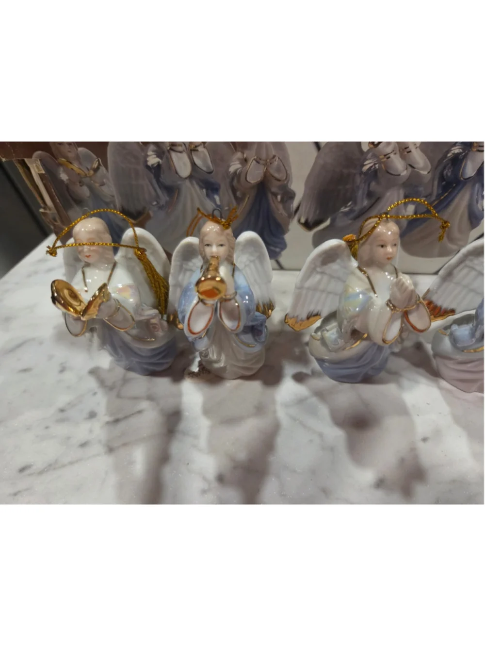 Madison & Max Porcelain Angel Ornaments